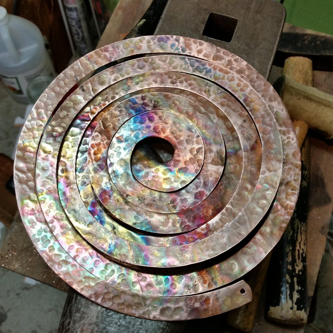 Spiral Copper Mobile - LoraLeeArtist