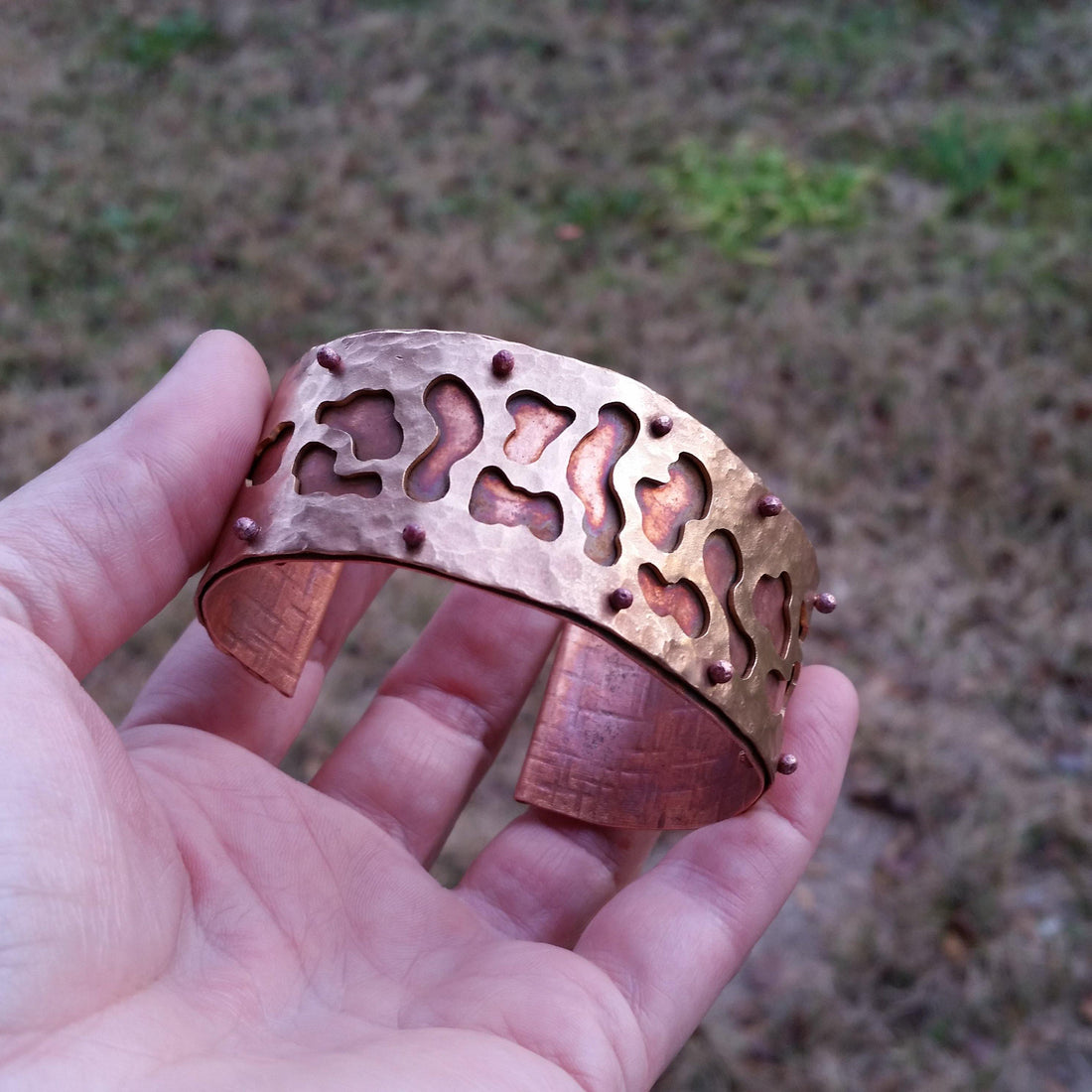 Hand Piercing Brass Cuff With Jewelers Saw - LoraLeeArtist