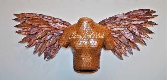 Liwet - Copper Angel Sculpture - LoraLeeArtist