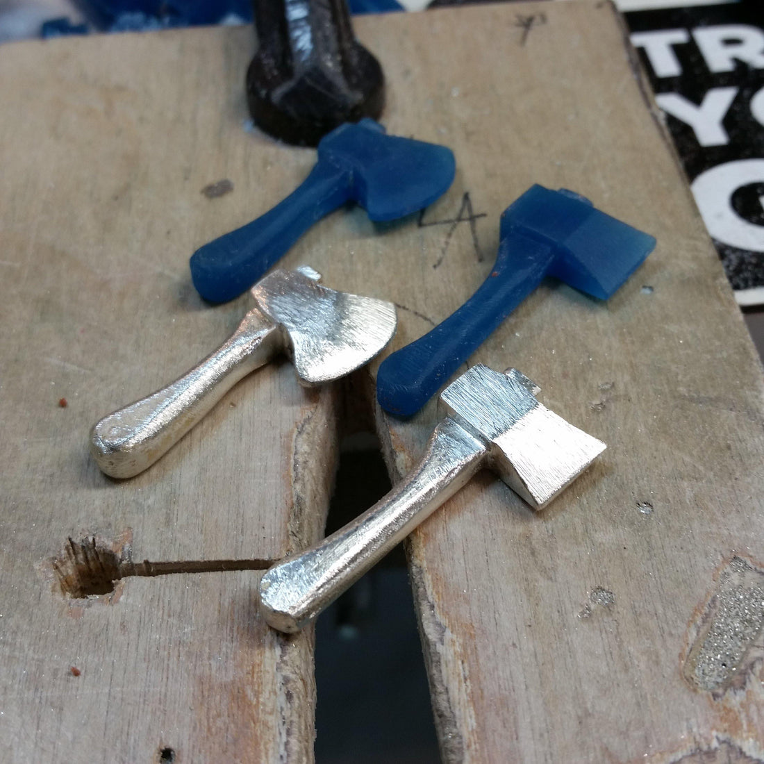 Carving and Casting Axe Pendants - LoraLeeArtist