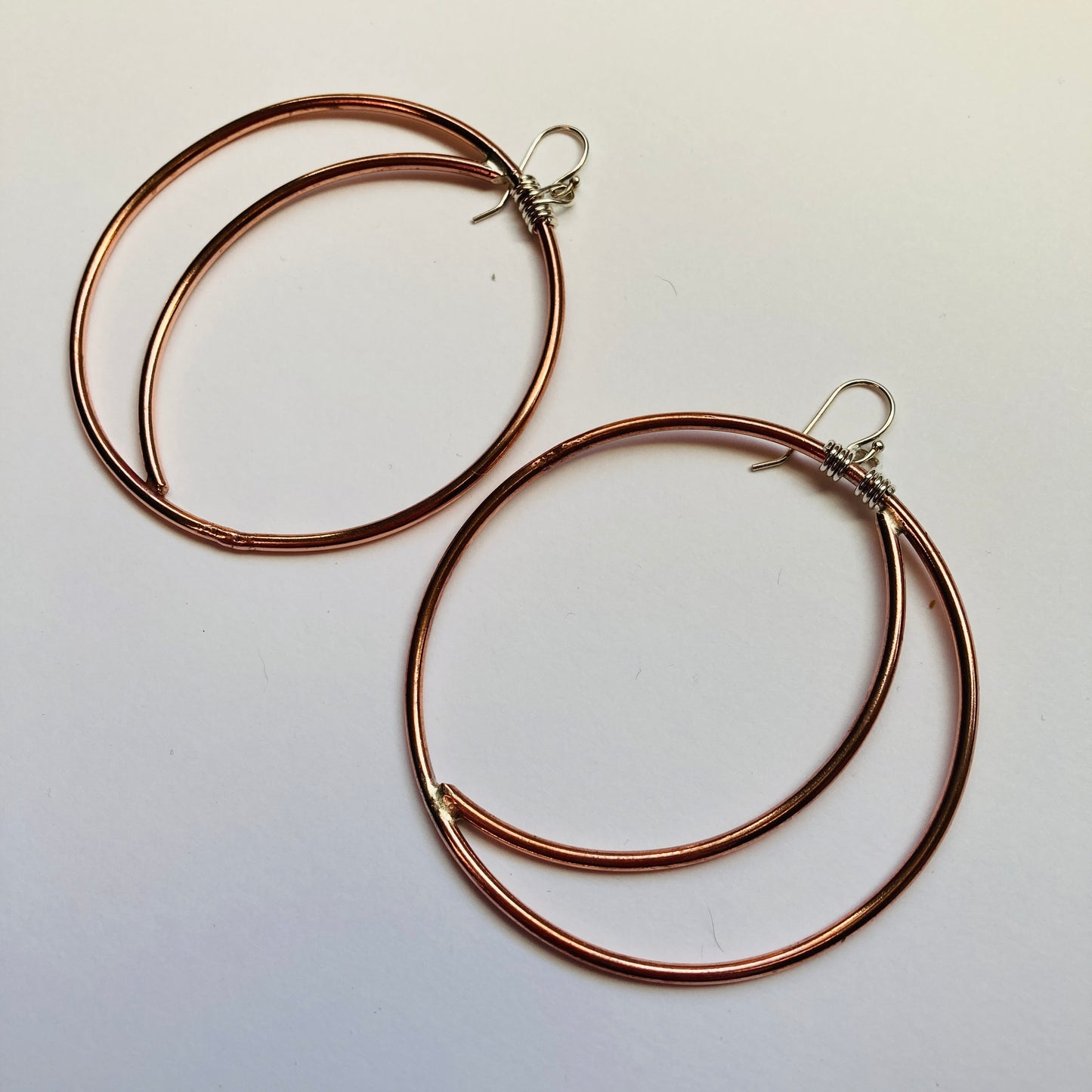 Crescent Moon Copper Earrings
