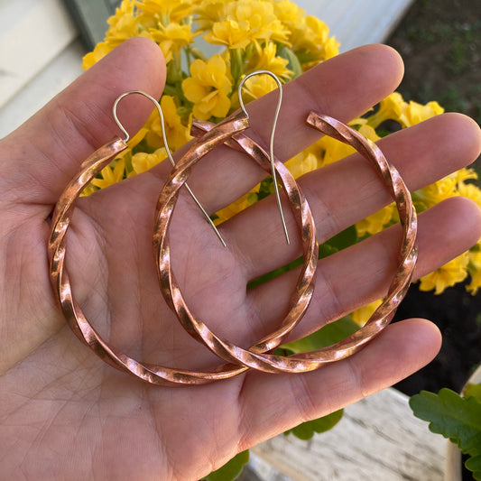 Copper Ear Weight Earrings