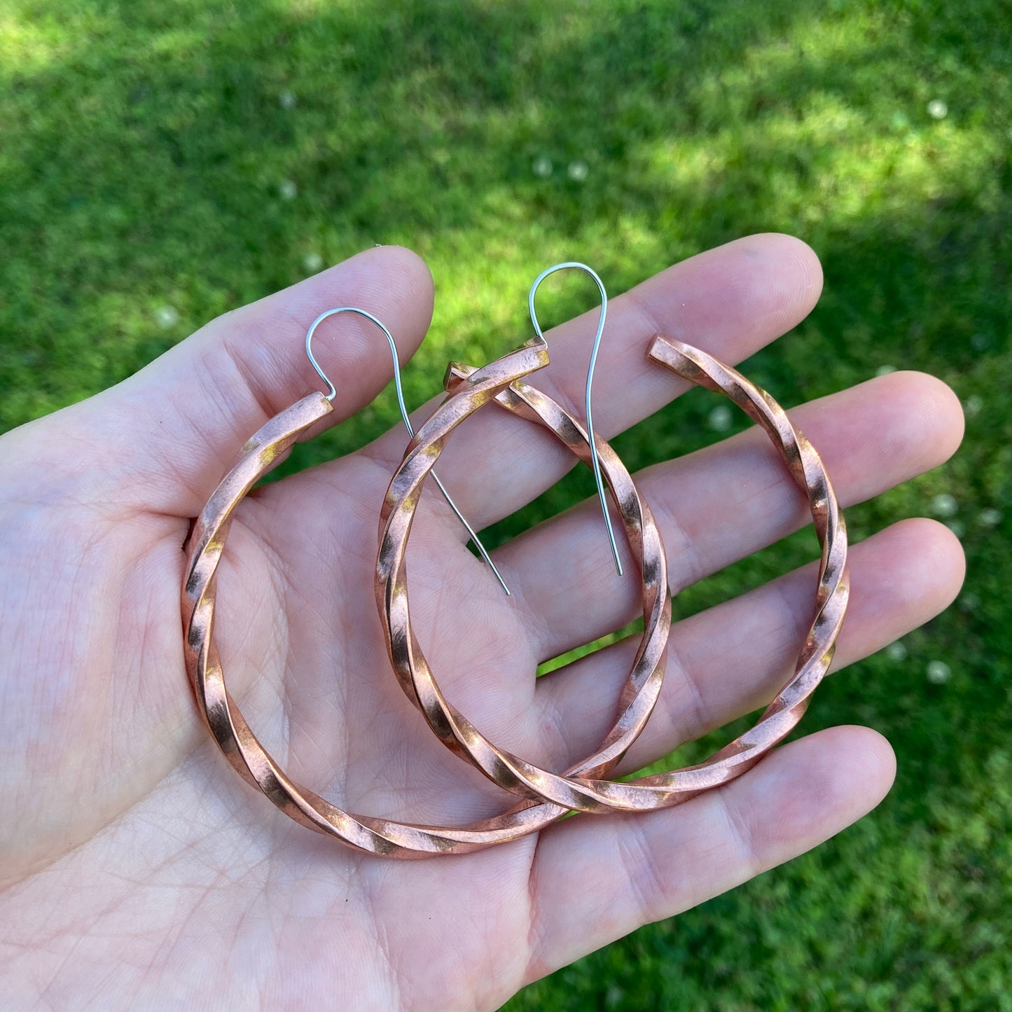 Copper Ear Weight Earrings