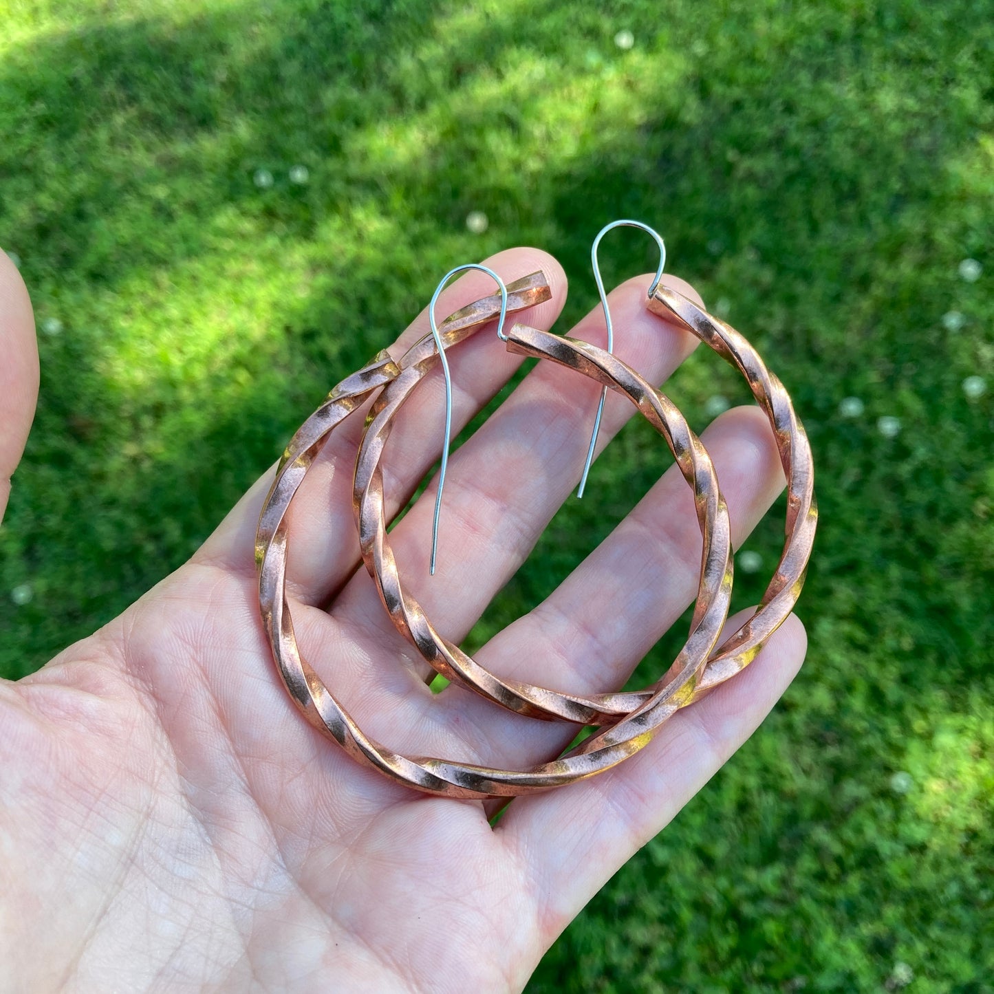 Copper Ear Weight Earrings