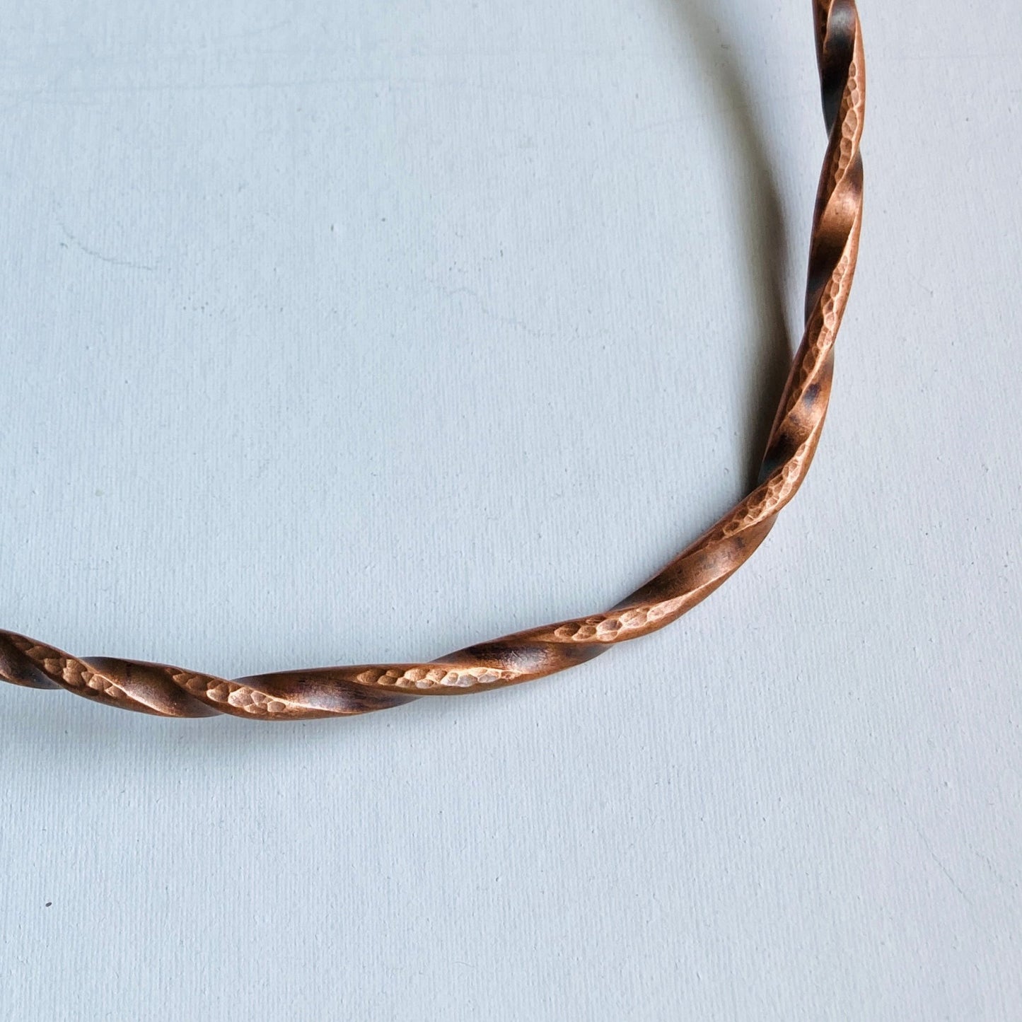 Twisted V Copper Torque Necklace