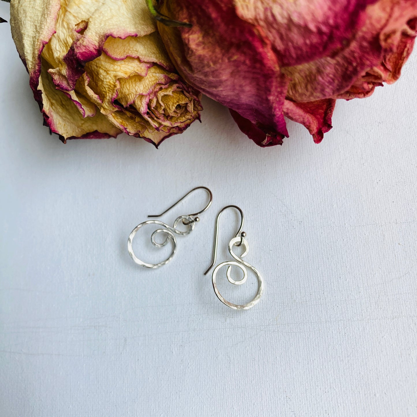 Sweet Silver Spiral Earrings