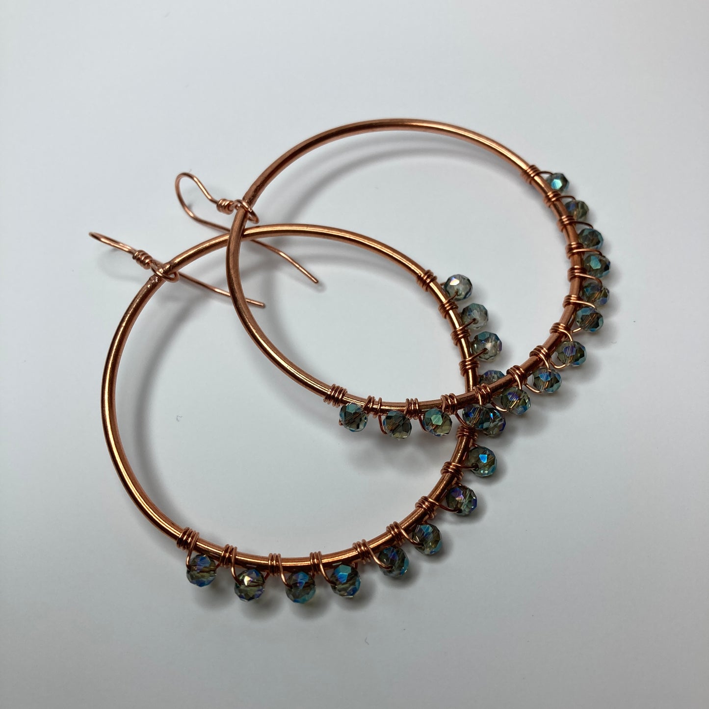 Beaded Copper Earrings