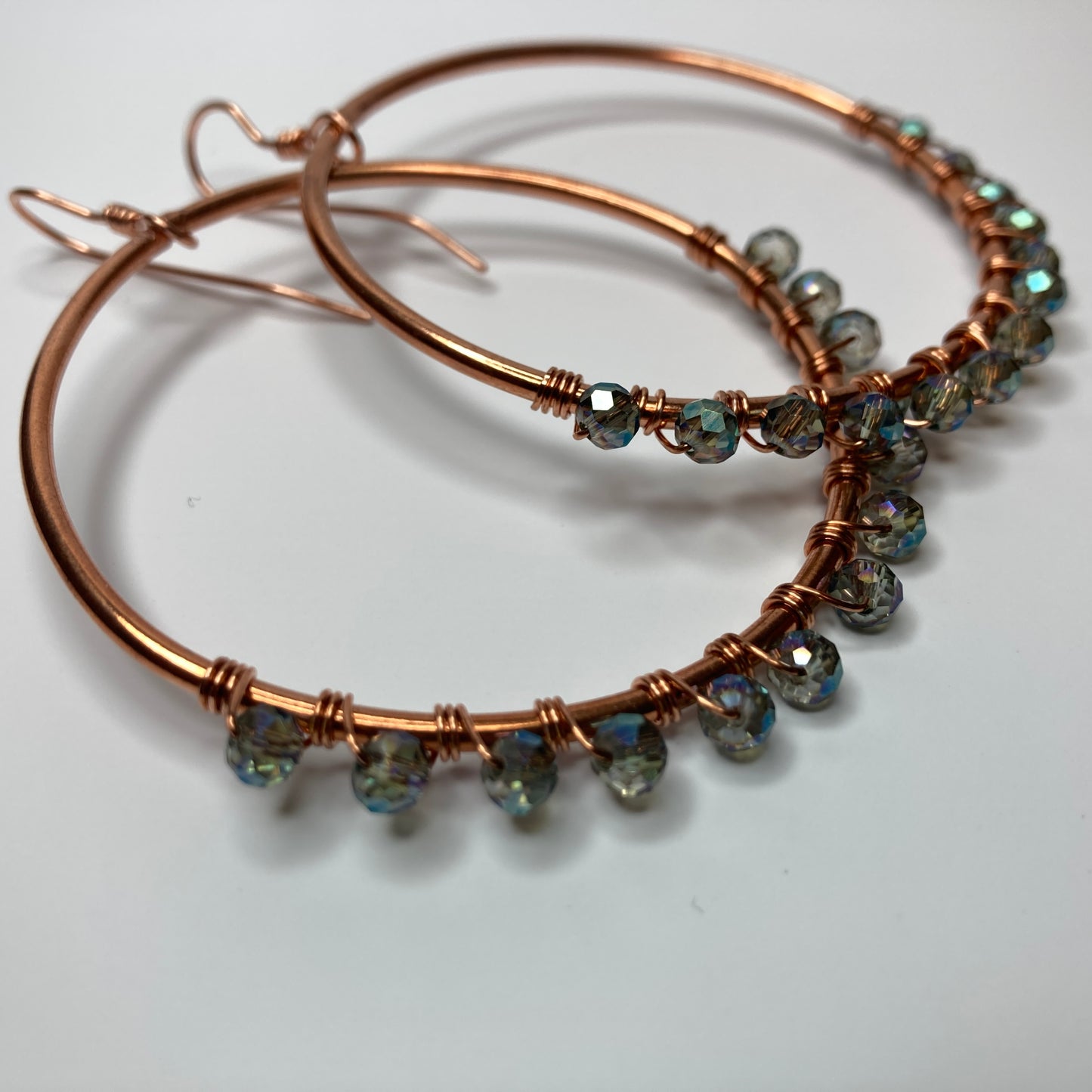 Beaded Copper Earrings