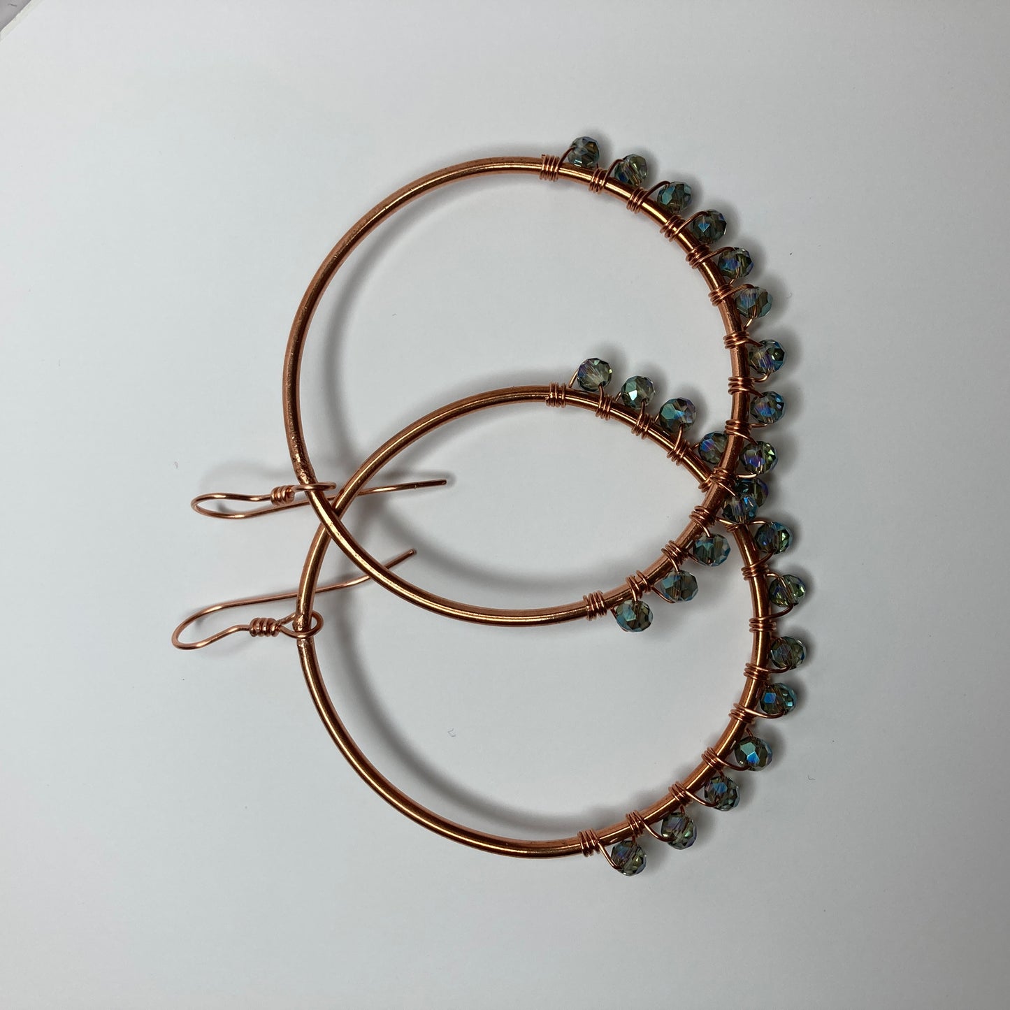 Beaded Copper Earrings