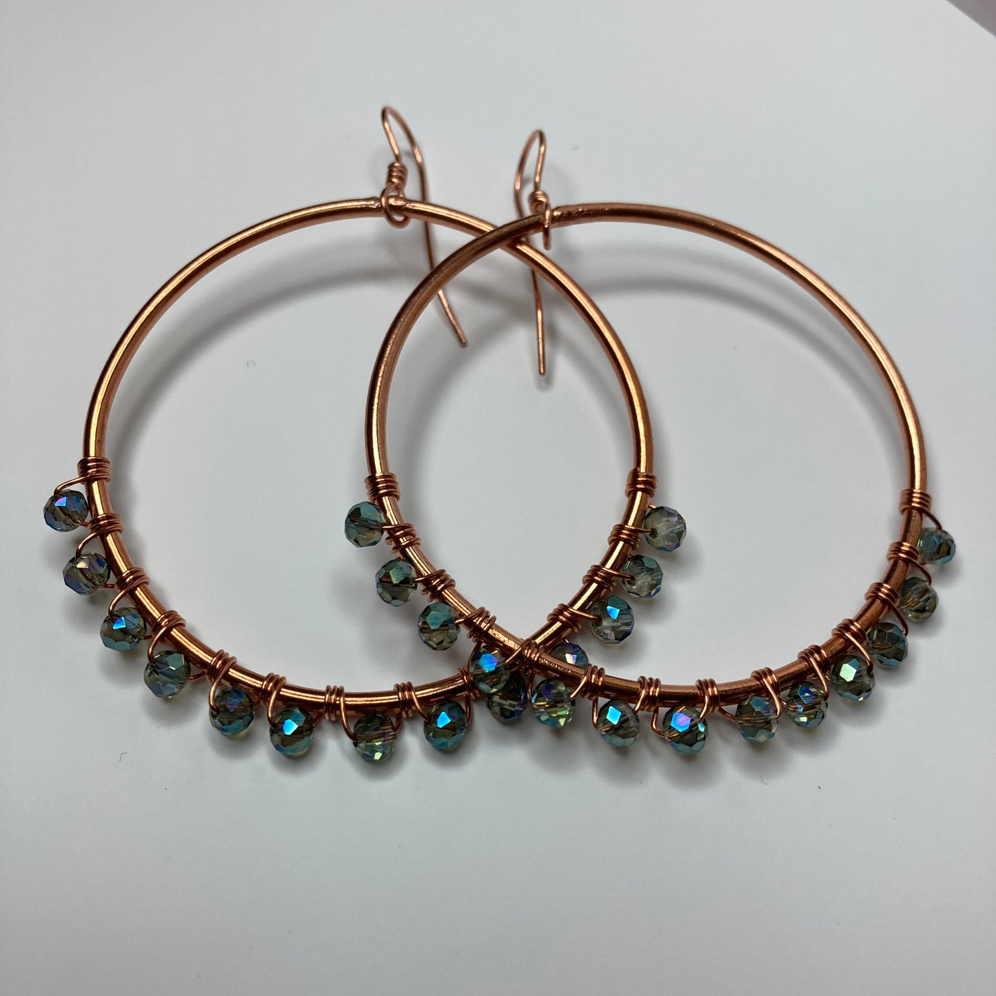 Beaded Copper Earrings