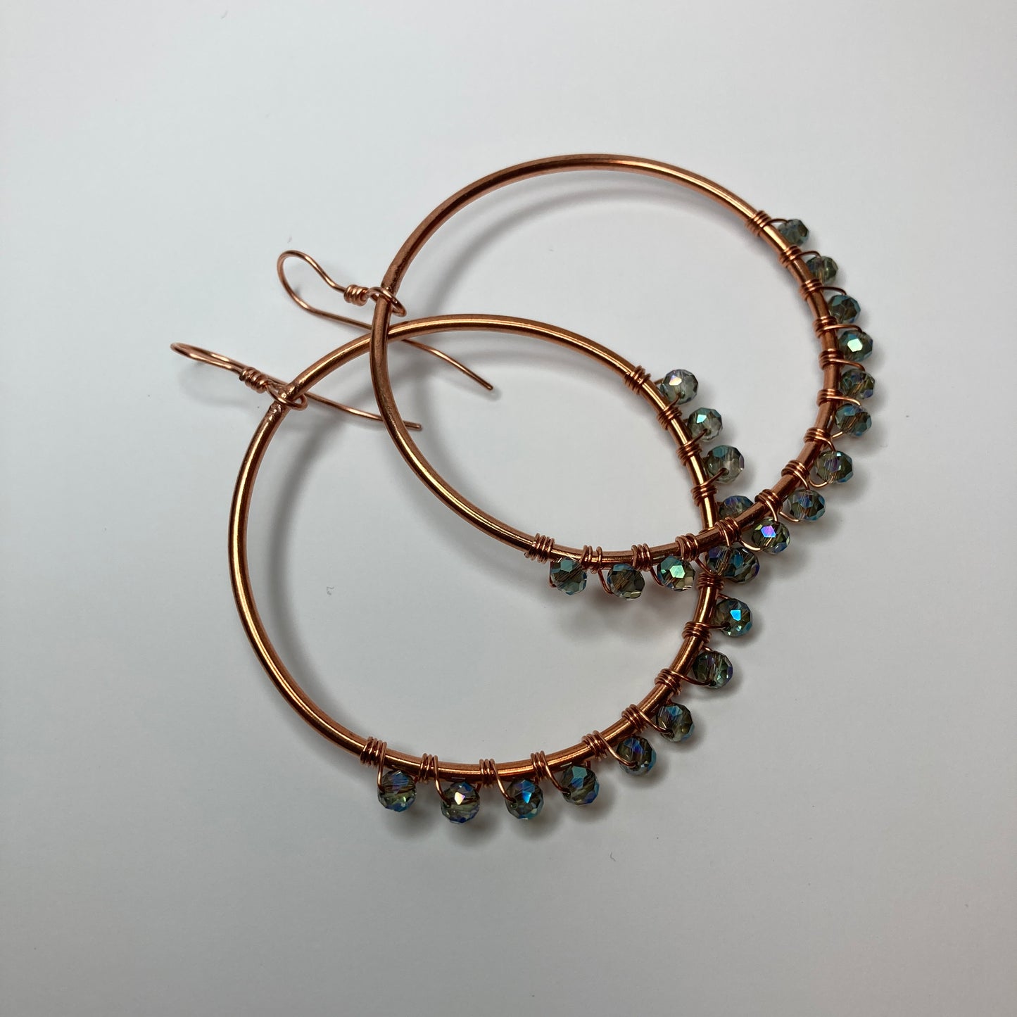 Beaded Copper Earrings