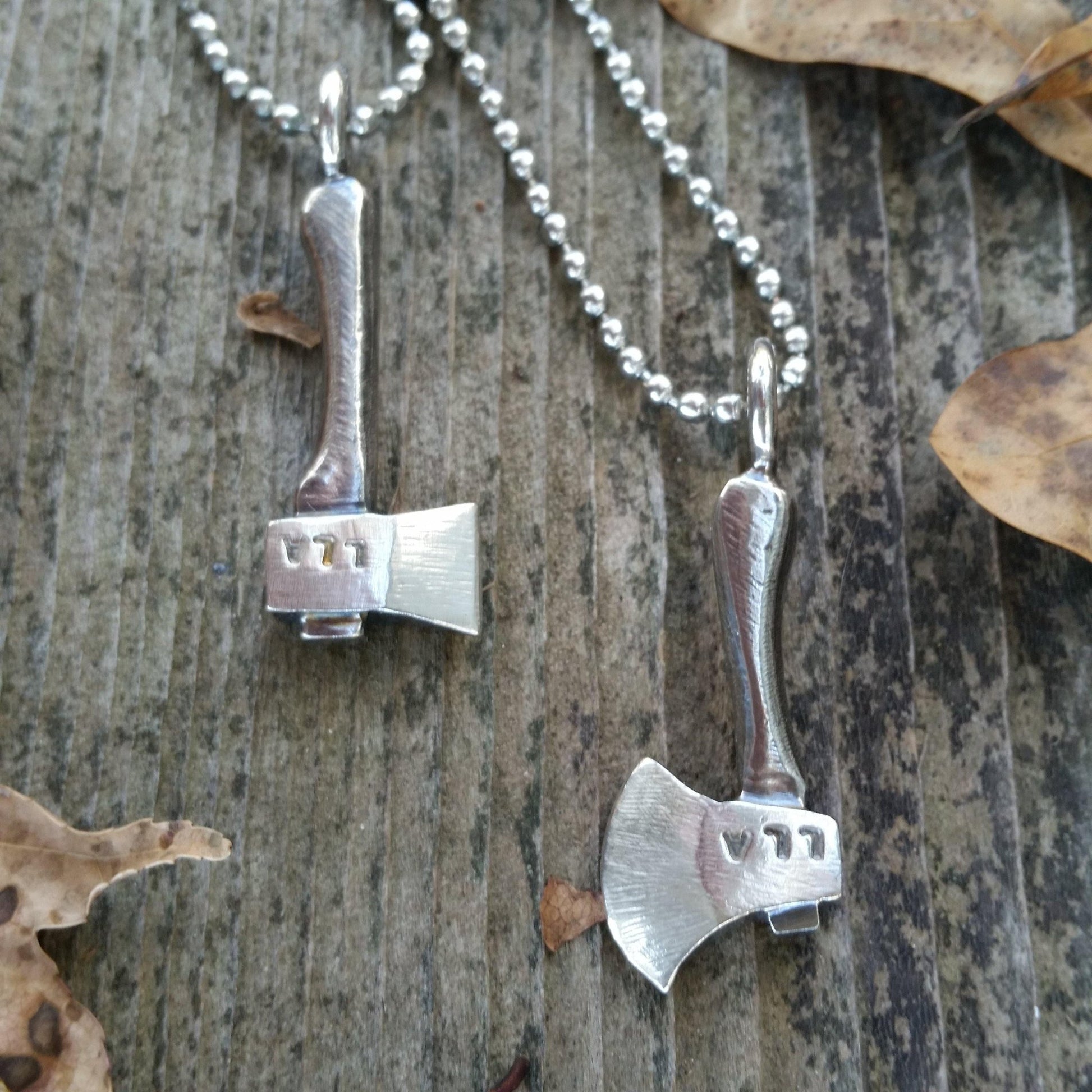 Axe Pendant/Key Chain - Sterling Silver - Custom Made - LoraLeeArtist