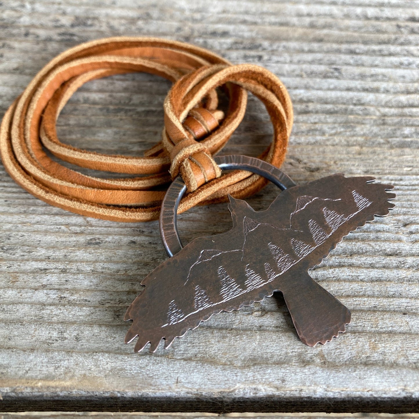 Copper Mountain Raven Necklace - LoraLeeArtist