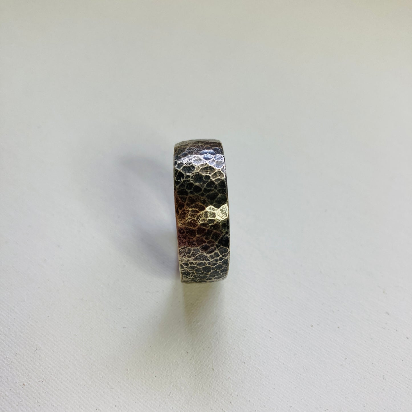 Warrior Hammered Sterling Silver Ring Size 12.75