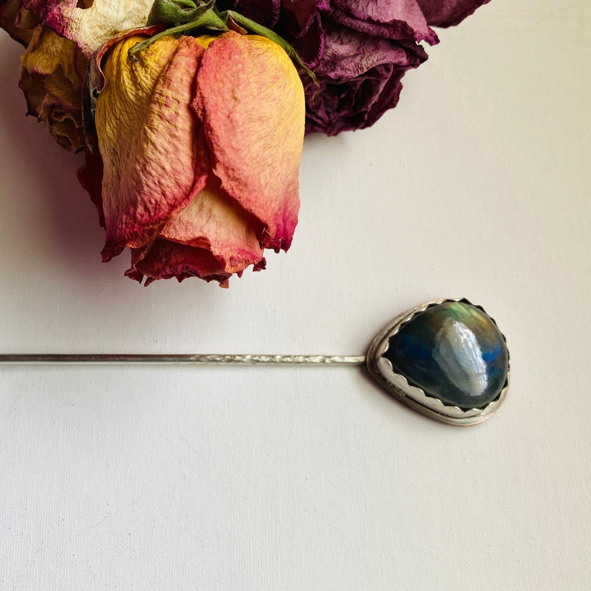 Labradorite Hair Stick/Shawl Pin - LoraLeeArtist