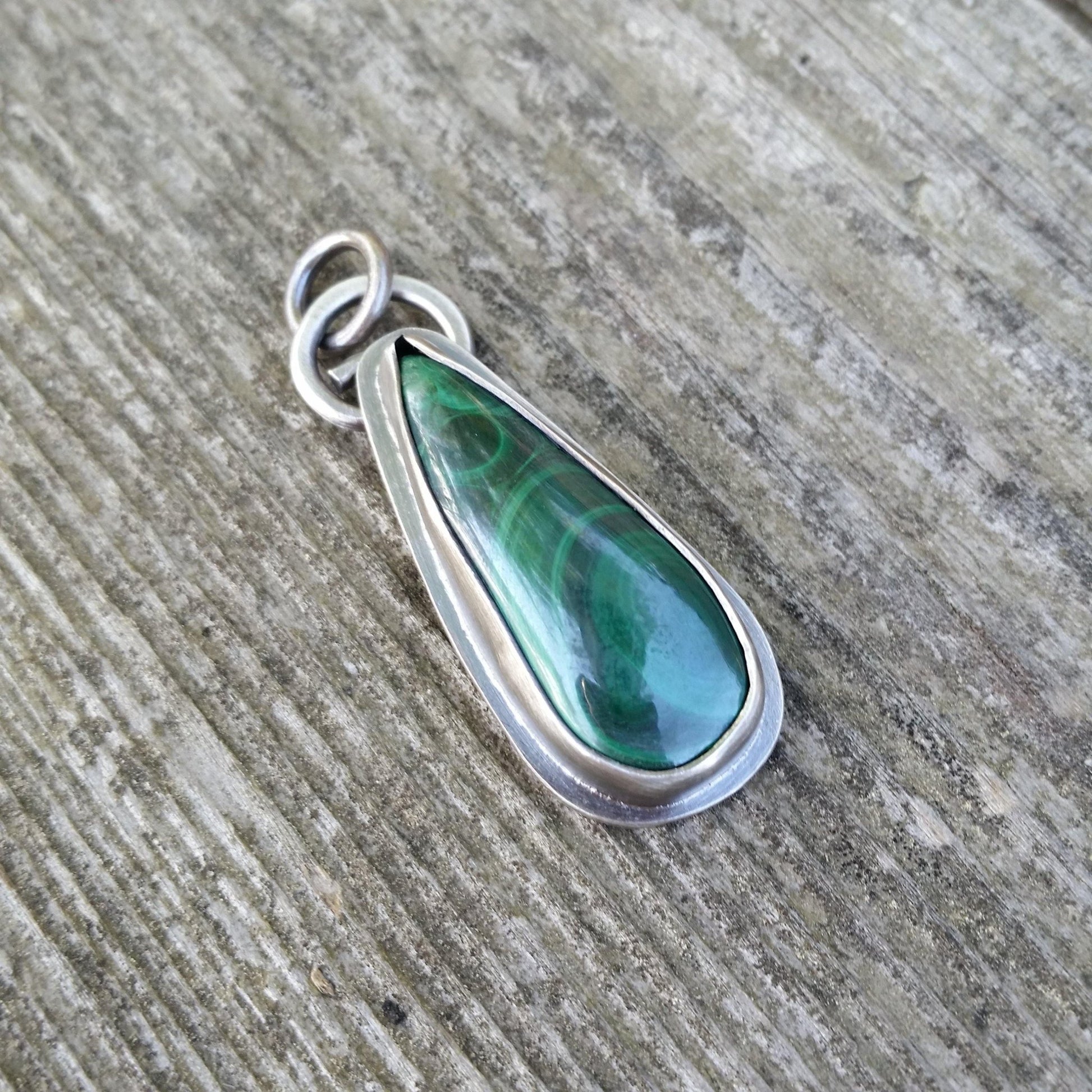 Malachite TearDrop Pendant - LoraLeeArtist