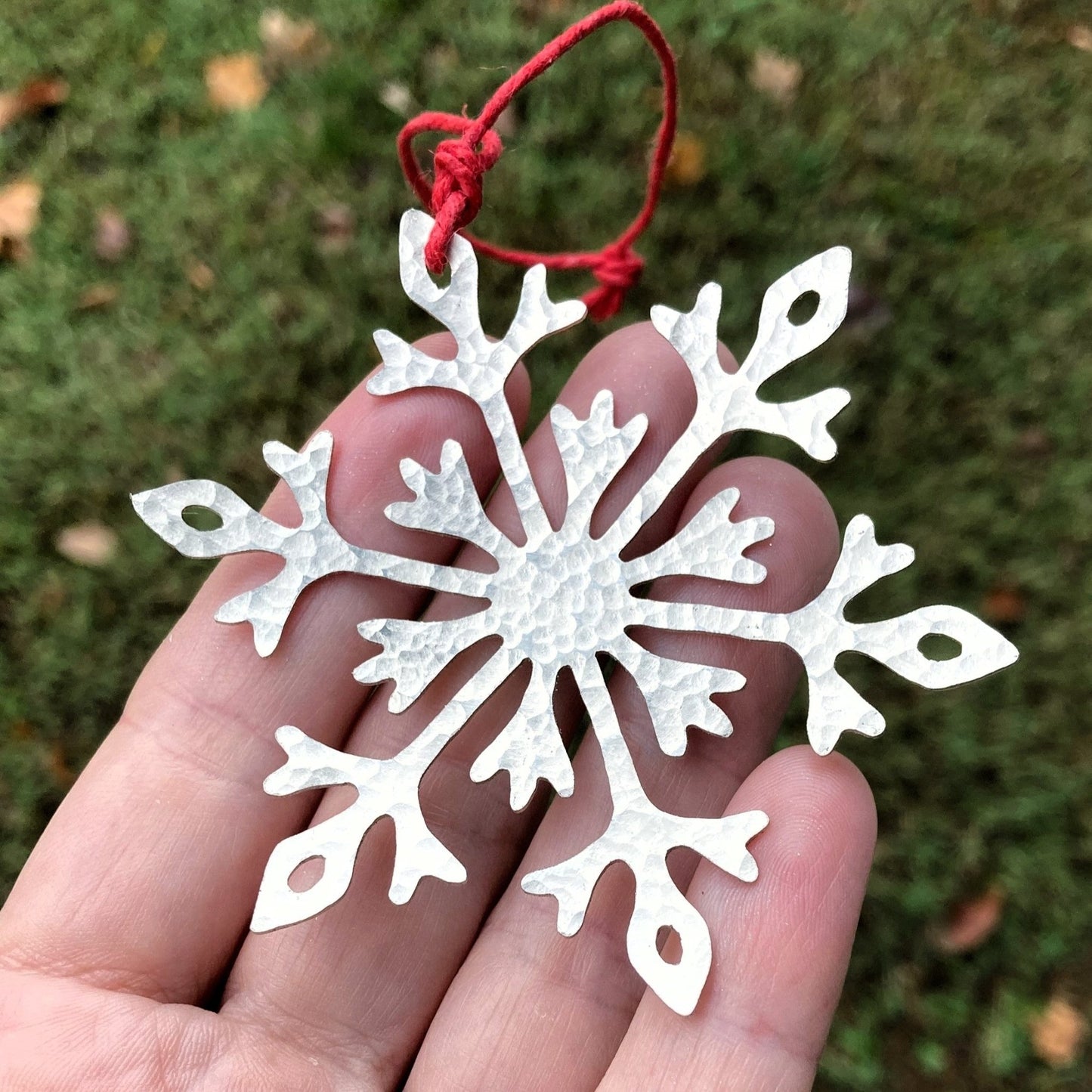 Sterling Silver Snowflake Ornament - LoraLeeArtist