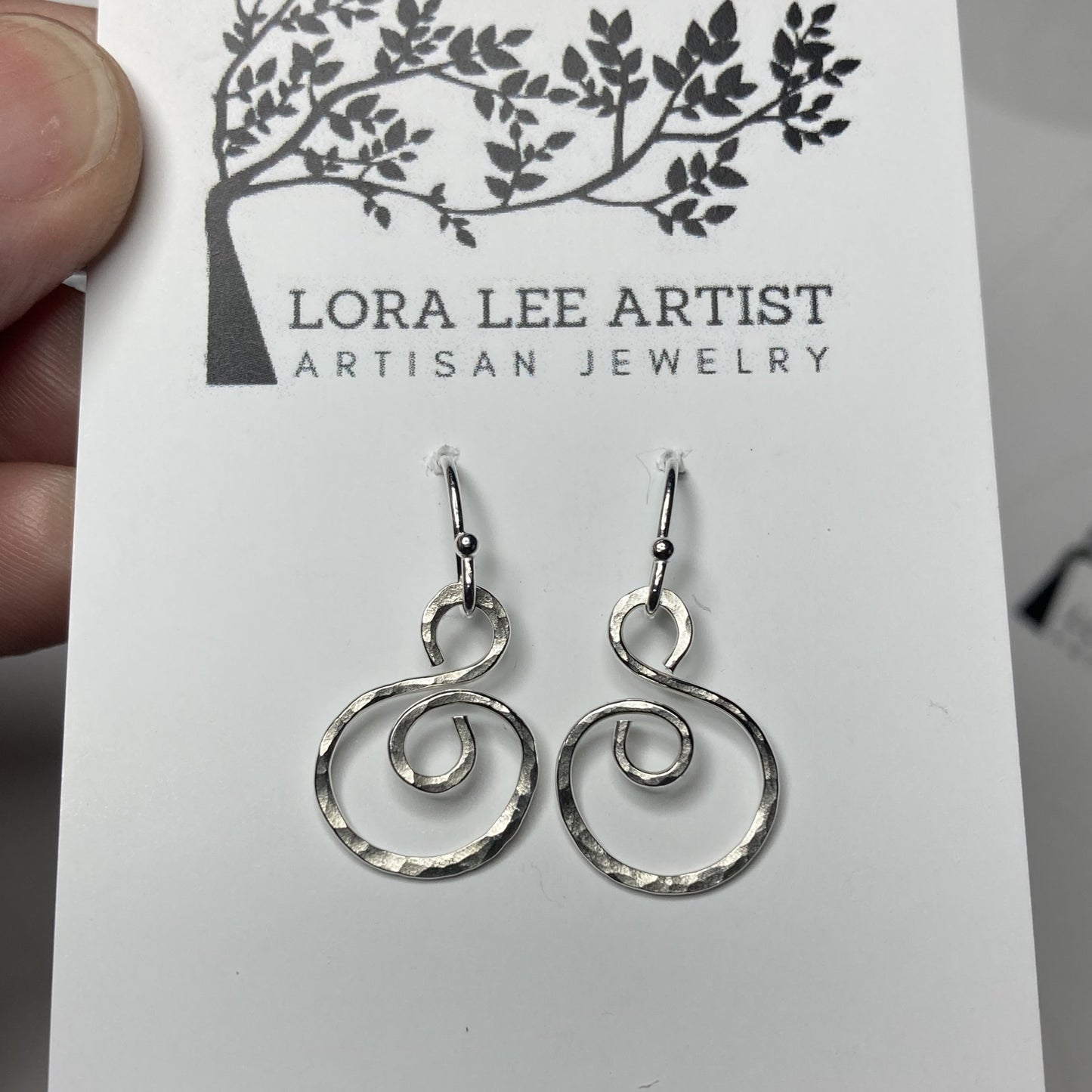 Sweet Silver Spiral Earrings