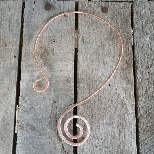 Copper Spiral Torque Necklace - Custom Made-loraleeartist.myshopify.com