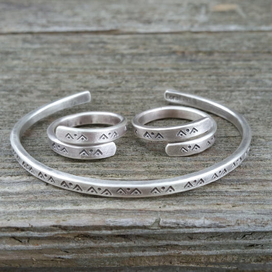 Mountain Dreaming Silver Ring Or Cuff - Custom Made-loraleeartist.myshopify.com