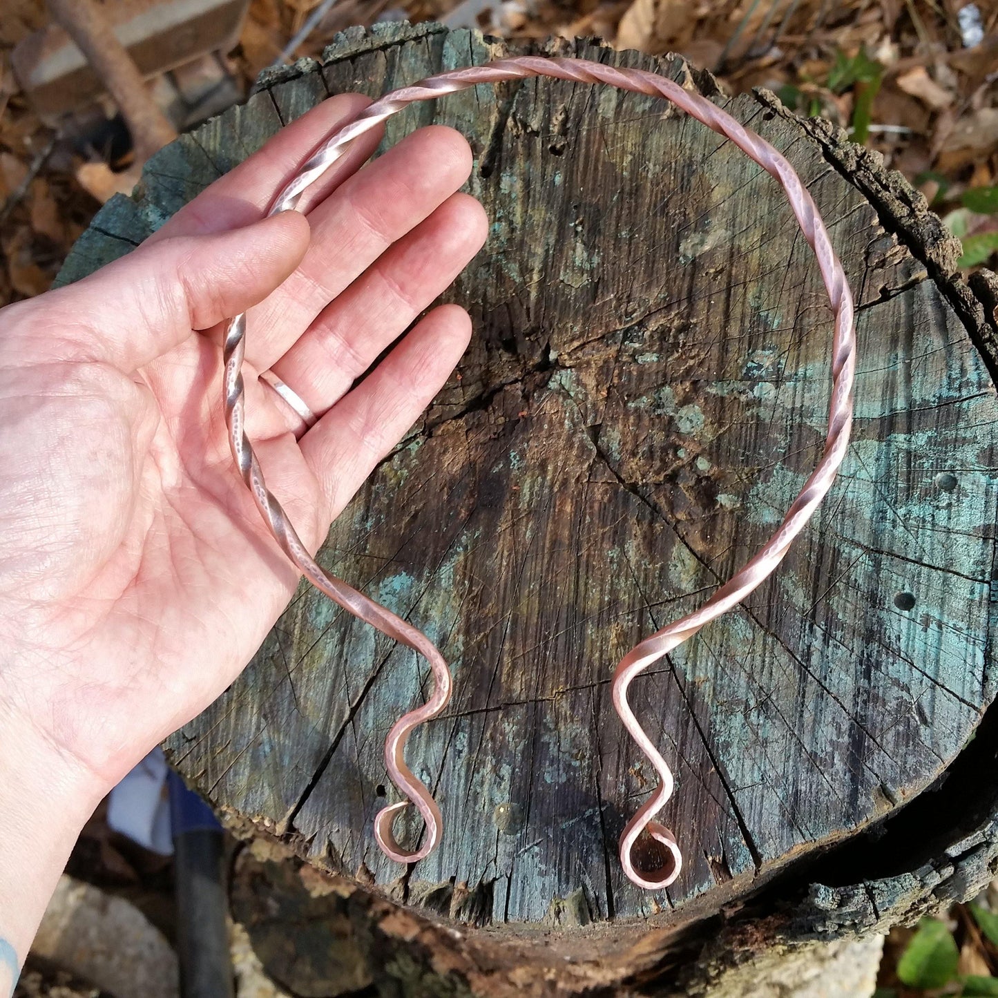 Goddess Copper Torque Necklace-loraleeartist.myshopify.com