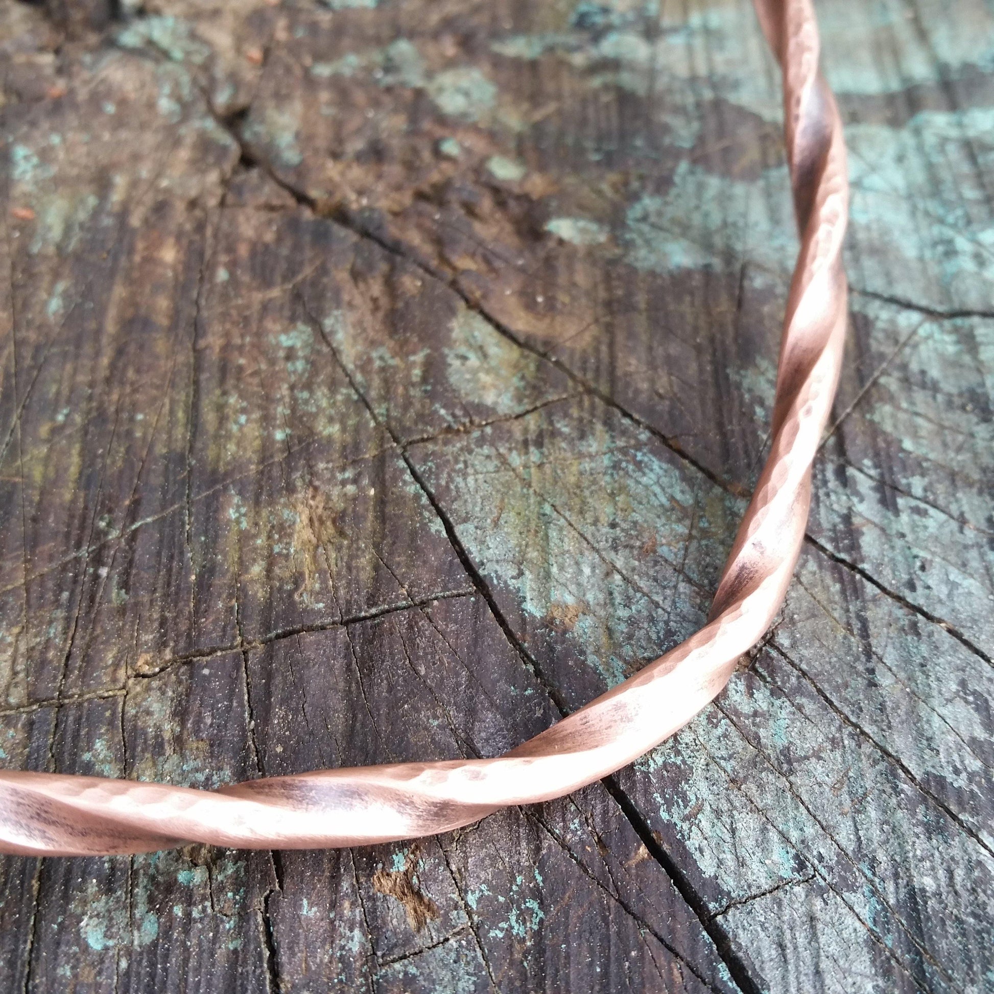 Twisted V Copper Torque Necklace -Custom Made-loraleeartist.myshopify.com