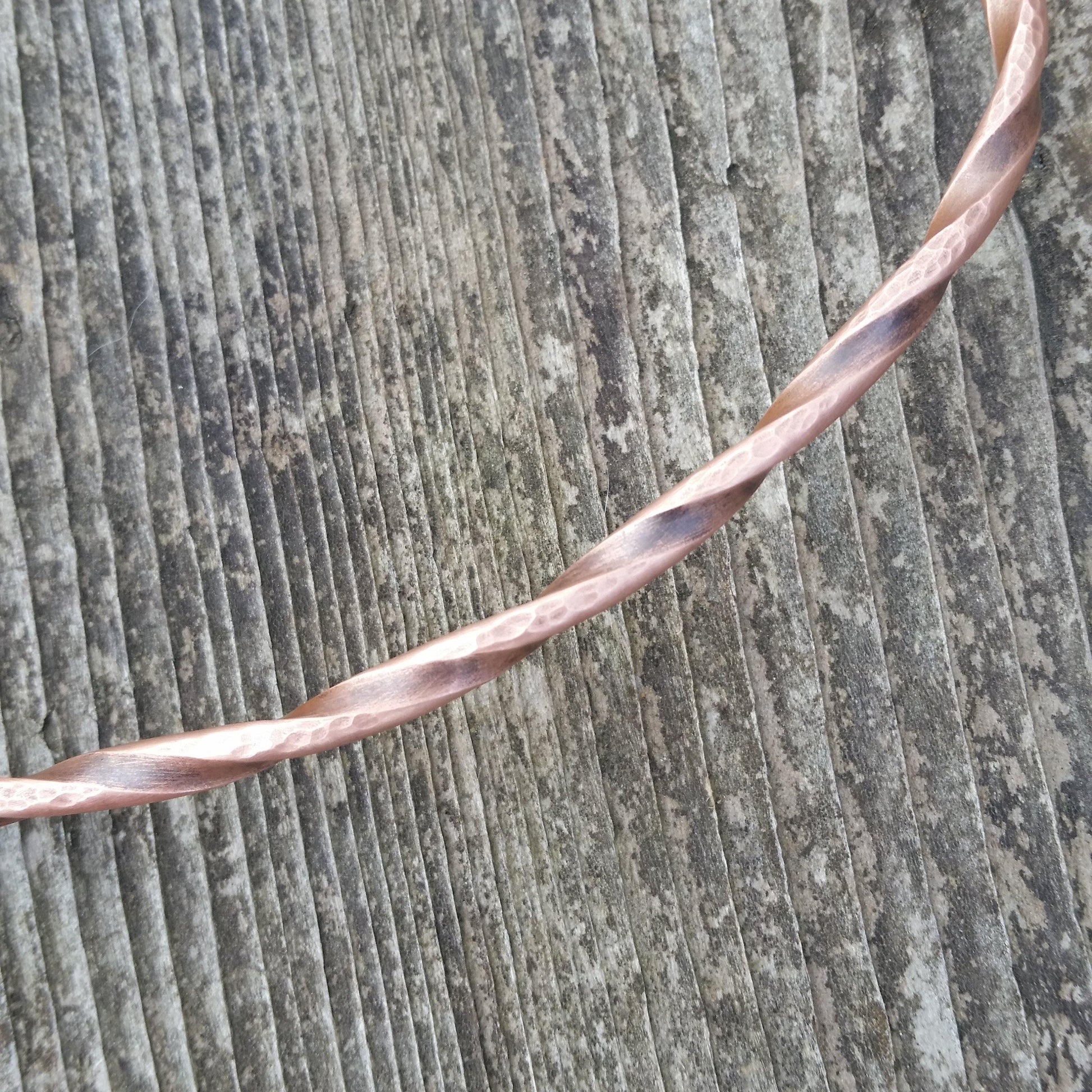 Twisted V Copper Torque Necklace -Custom Made-loraleeartist.myshopify.com